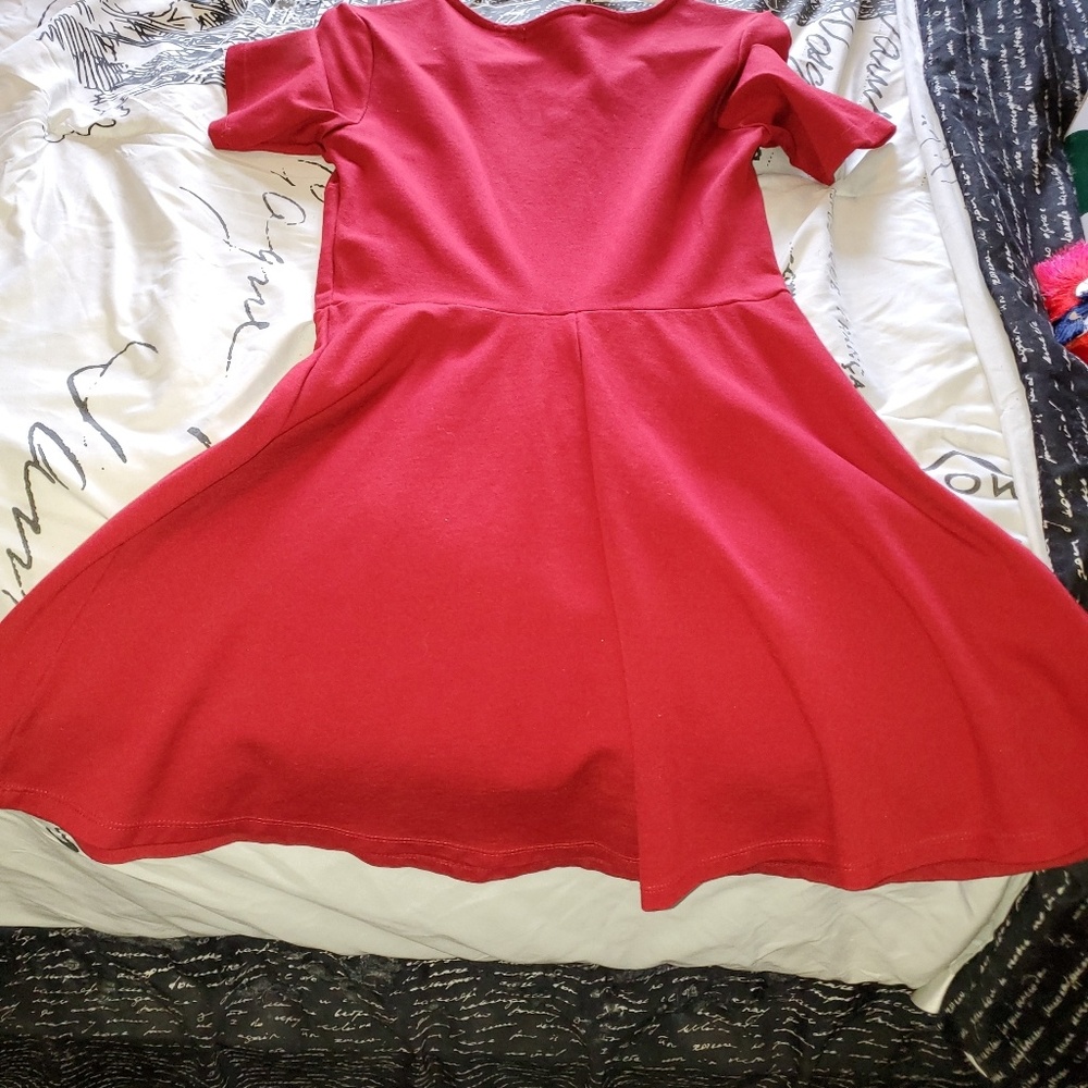 Burgundy Skater Dress